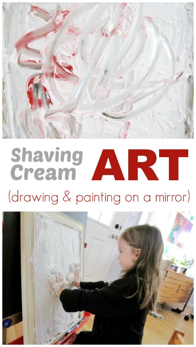 Shaving Cream Art Drawing and Painting on the Mirror