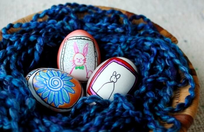 Easter Eggs Drawing in Frames 54