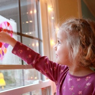 Heart Suncatcher Valentines Day Art Activity for Kids