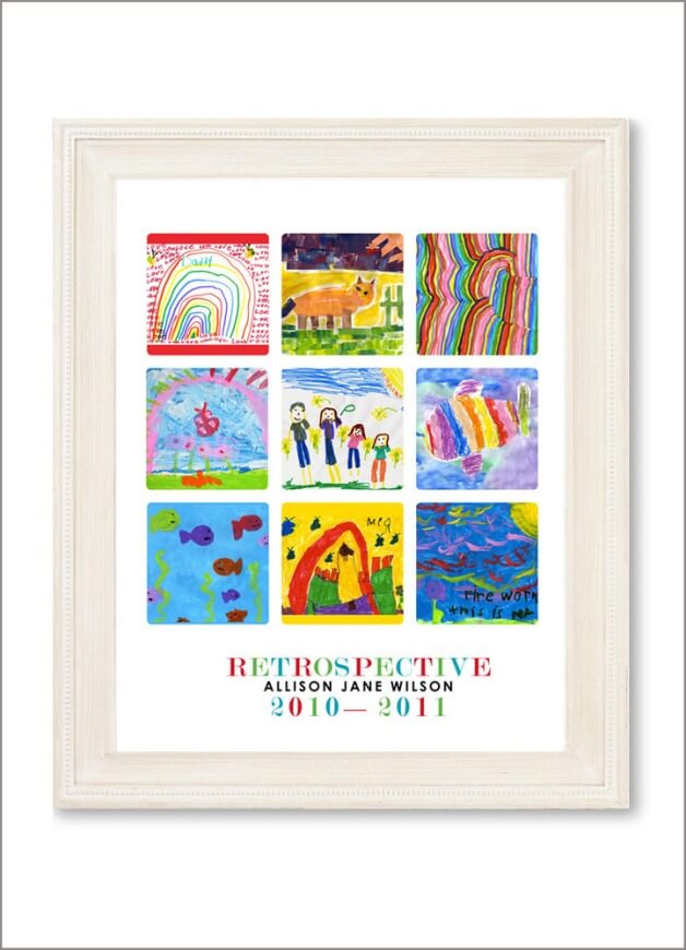 21 Ways to Display Kids Artwork - have it turned into a poster!
