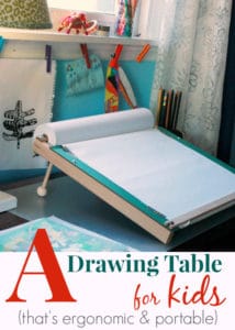A Slanted Kids Drawing Table