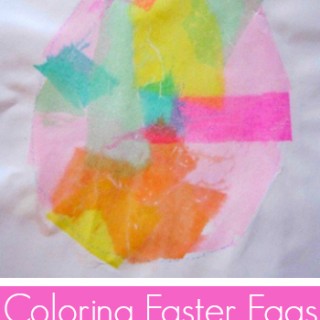 Coloring Easter Eggs with Bleeding Tissue Paper
