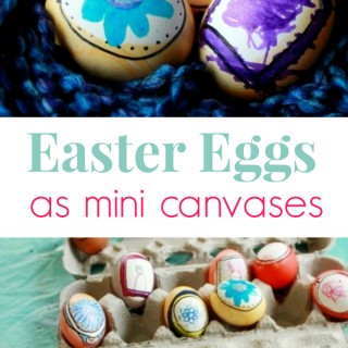 Easter Egg Ideas for Kids - Easter eggs as mini canvases for Art