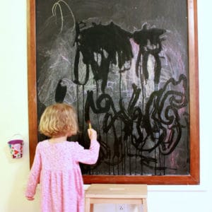 Painting with Water on the Chalkboard