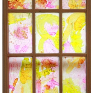 Welcome spring with a stained glass art project for kids - Beautiful!