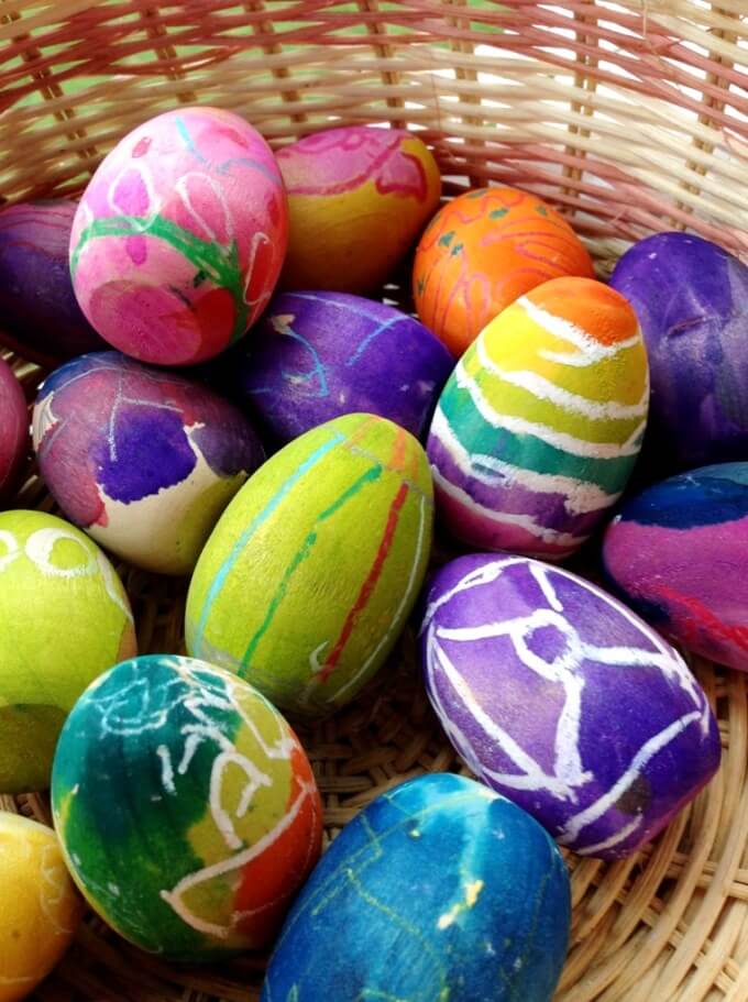 Easter Art Activities Painting Wooden Eggs