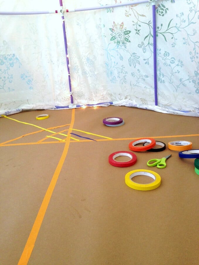 Masking Tape Art Project for Kids