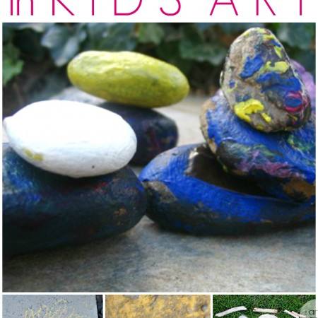 Kids Art with Rocks - 18 Ways to Use Rocks in Kids Art