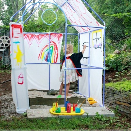 DIY Backyard Playhouse to Paint and Play In