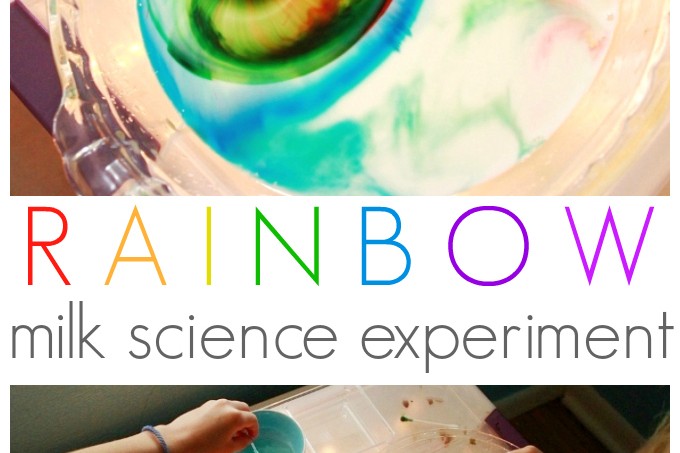 Rainbow Milk Science Experiment - Trying it on the light table