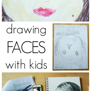 Drawing Faces with Kids - plus a free printable guide to drawing the human face