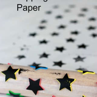 Handmade Wrapping Paper with Foam Stickers