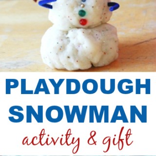 Snowman Playdough Gift in a Mason Jar