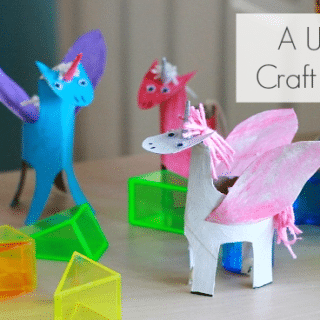 A Happy Handmade Unicorn Craft for Kids Made from Toilet Paper Rolls