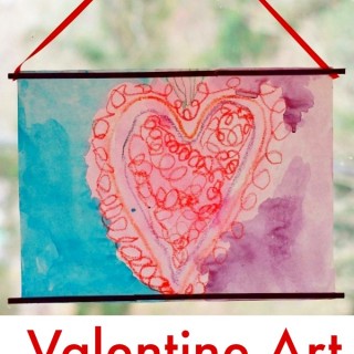 Crayon Melt Valentines Day Art for Kids