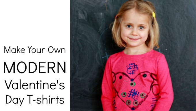 DIY Valentines Day Shirts by Printing with Everyday Objects
