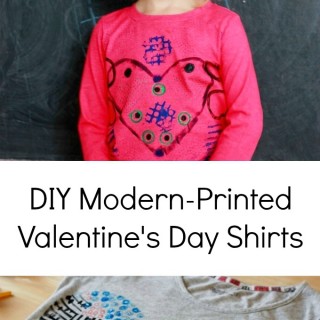 DIY Valentines Day Shirts with a Modern Twist