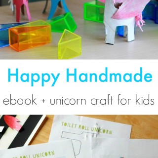 Happy Handmade Unicorn Craft for Kids plus a Kids Crafts Ebook