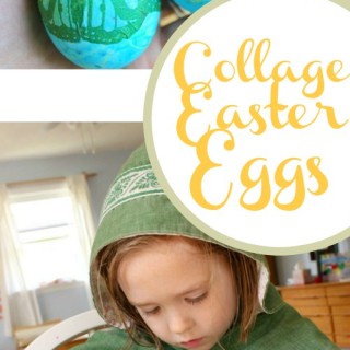 Decorating Easter Eggs with Paper Napkins Collage