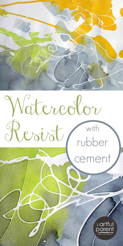 Rubber Cement Resist with Watercolors