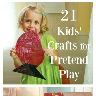 Craft ideas for kids that can also be used for pretend play for double the creative fun. First, children enjoy making the craft, then they can play with it.