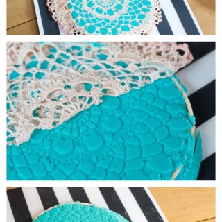 Lace Prints in Playdough