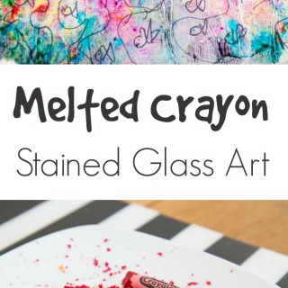 Melted Crayon Stained Glass Art with Kids