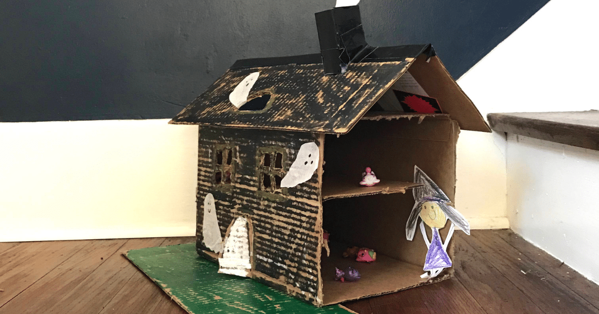 How to Make a Cardboard Halloween House FB — Activity Craft Holidays, Kids, Tips