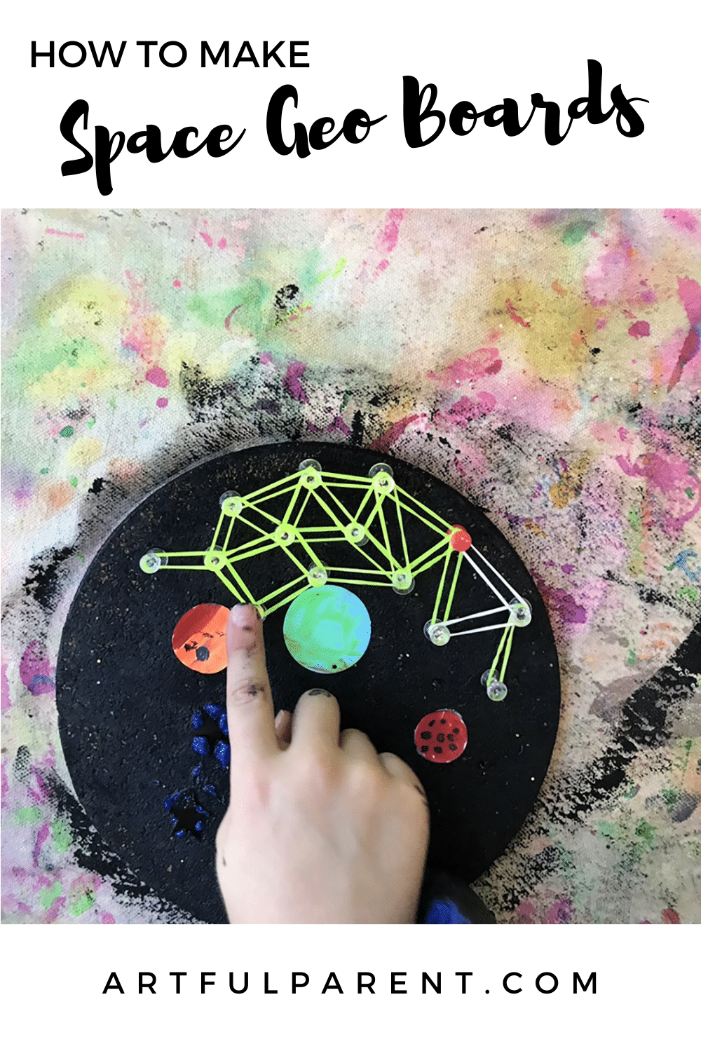 How to Make DIY Space Geoboards for Kids