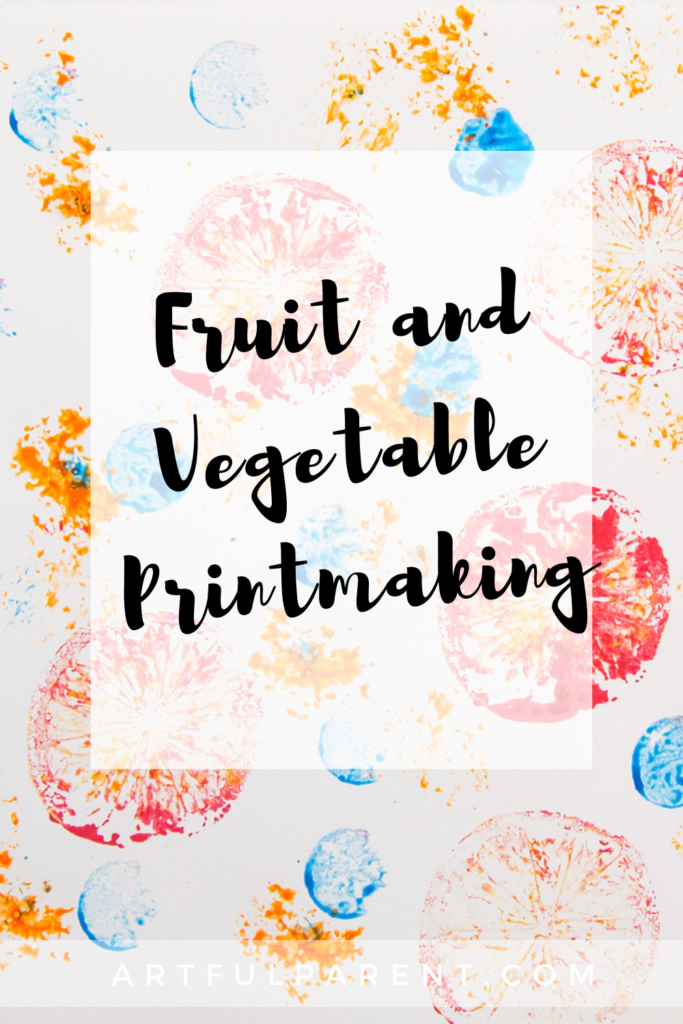 fruit and vegetable printmaking pin