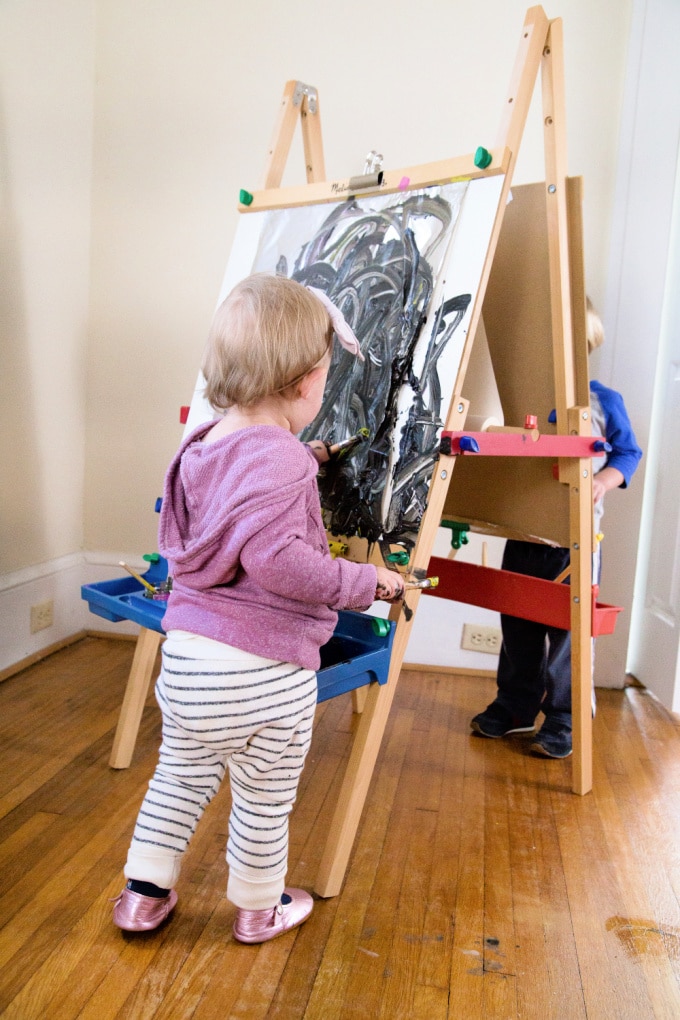 painting at an easel