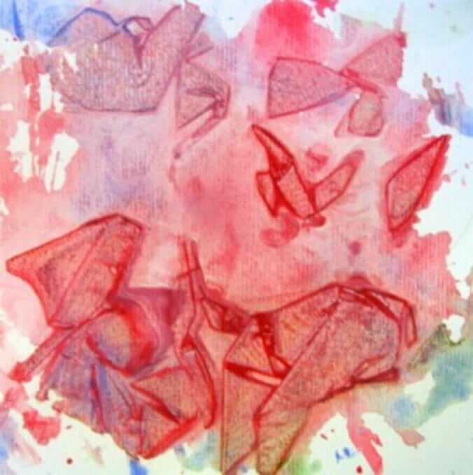 Watercolor Plastic Wrap Technique The Artful Parent