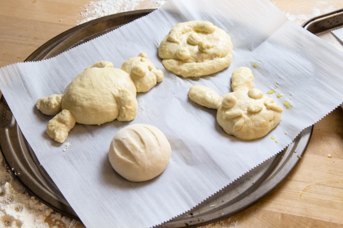 dough on baking pan