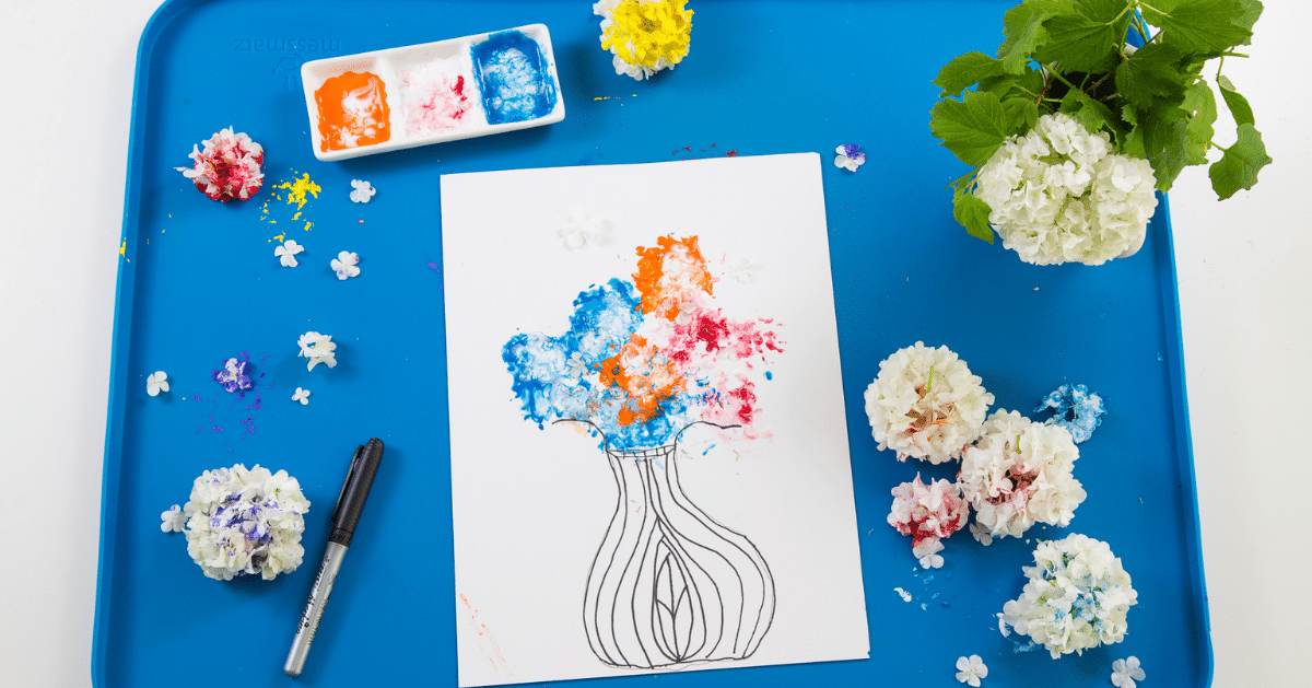 How to do Flower Printing with Kids
