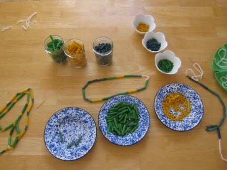 Make Dyed Pasta Beads