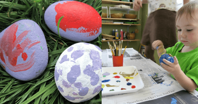 Easter Egg Rocks for Kids to Paint