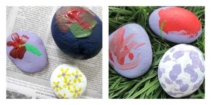 Painted Easter Egg Rocks
