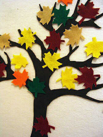 A Roundup of Our Best Felt Board Ideas & How To Make Them - autumn tree