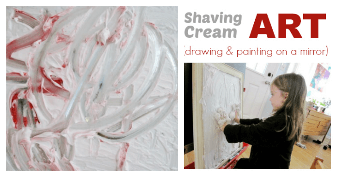 Shaving Cream Art - Drawing on the Mirror