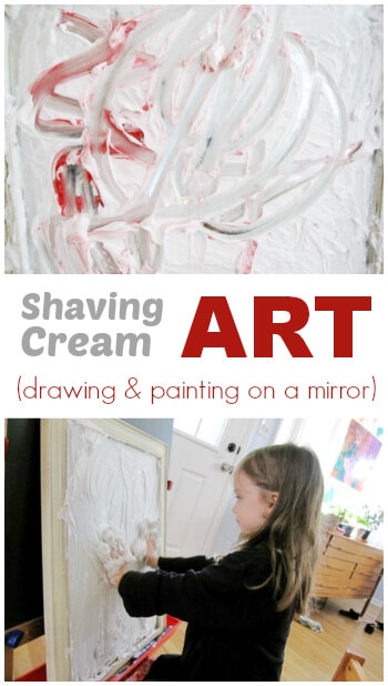 Shaving Cream Art for Kids - Drawing and Painting on the Mirror