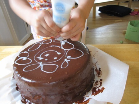 Decorating a Cake with Kids