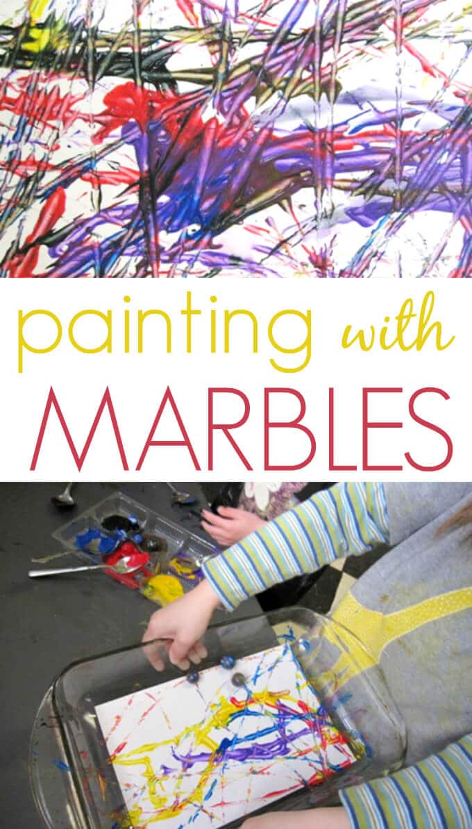 Painting with Marbles :: A Great Kids' Art Standby!