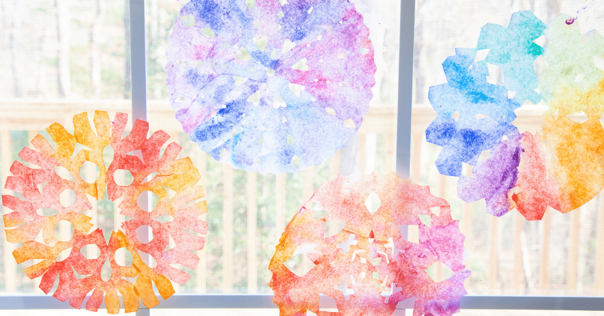 DIY Watercolor Paper Snowflakes