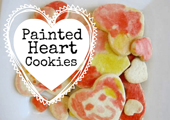 Painted Heart Cookies