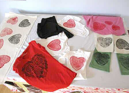 Printing heart shirts