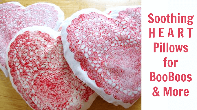 Heart pillows for Valentine's Day