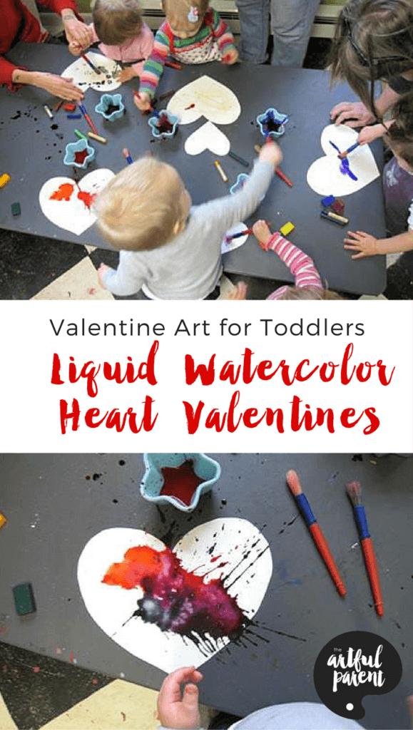 Valentine Art Toddlers - Liquid Watercolors 