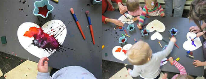 Valentine Art Toddlers - Liquid Watercolors
