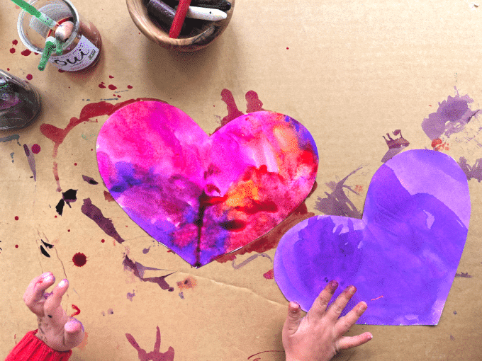 painting valentines