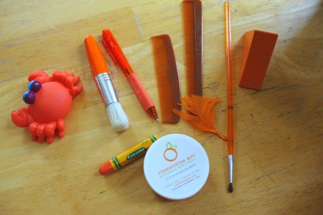 Color Scavenger Hunt for Kids - Orange